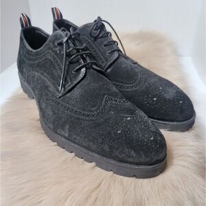 Carlos Santana Men’s Gitano Lite Wingtip Oxford Black Suede  Shoe Size 11